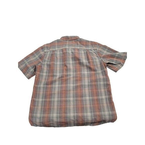 Carhartt Mens Size Large Orange Tan Relaxed Fit Short Sleeve Button Front Shirt - Picture 5 of 5